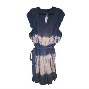 Women's Plus Size Tye Dye Belted Dress